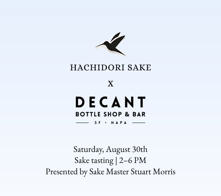 Hachidori Sake x Decant Bottle Shop & Bar