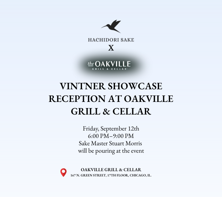 Hachidori Sake x Oakville Grill and Cellar